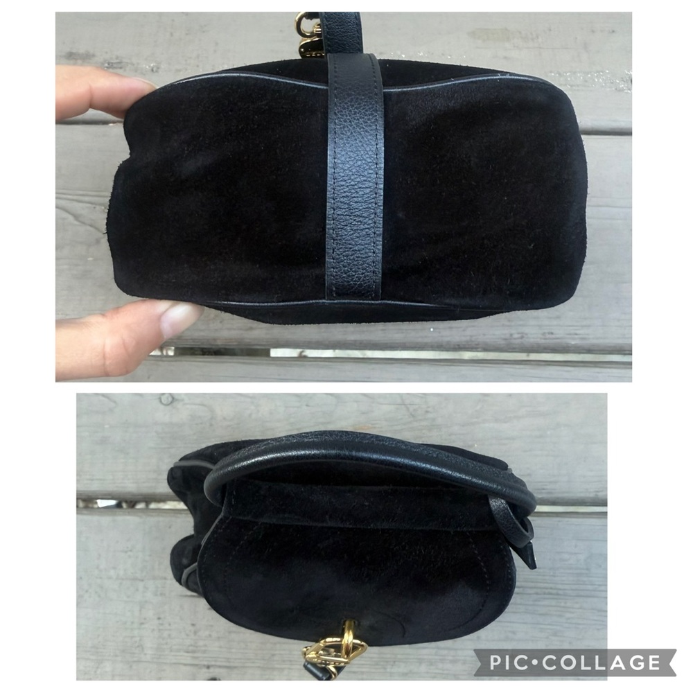Delvaux Black Suede Mini Cerceau Bag Purse - Picture 6 of 14